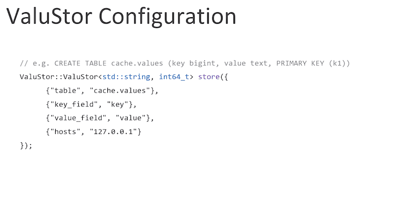 ValuStor Configuration