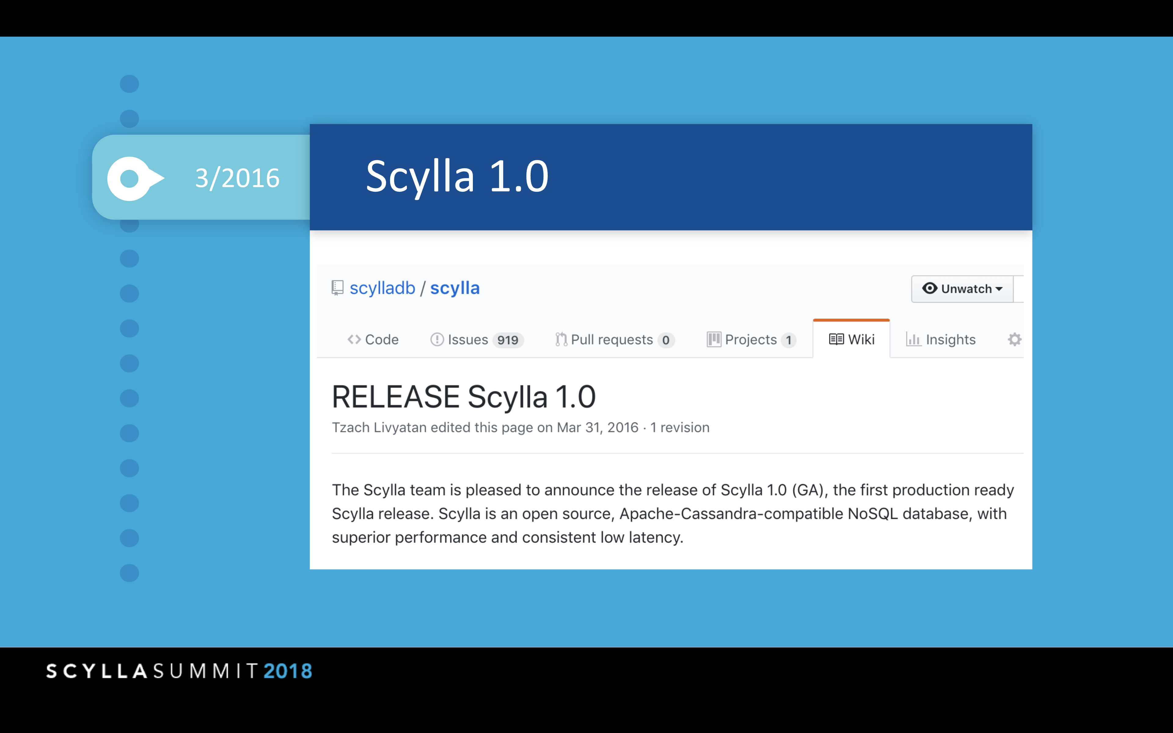 ScyllaDB 1.0 Release Graphic