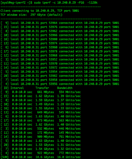 iperf output